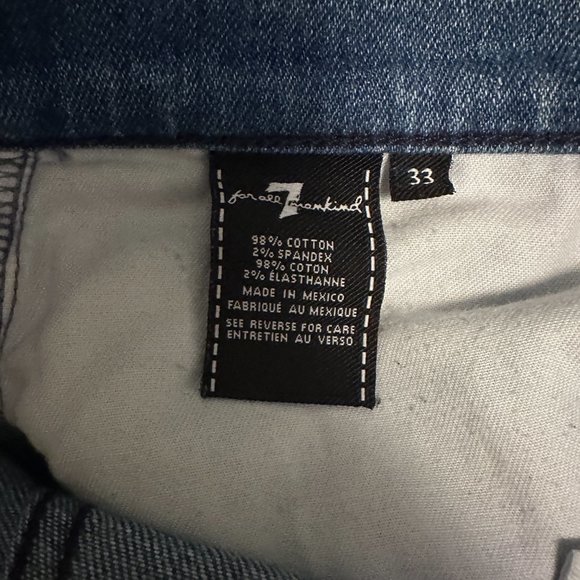 Seven For All Mankind Slimmy Denim Size 33 - Picture 5 of 7